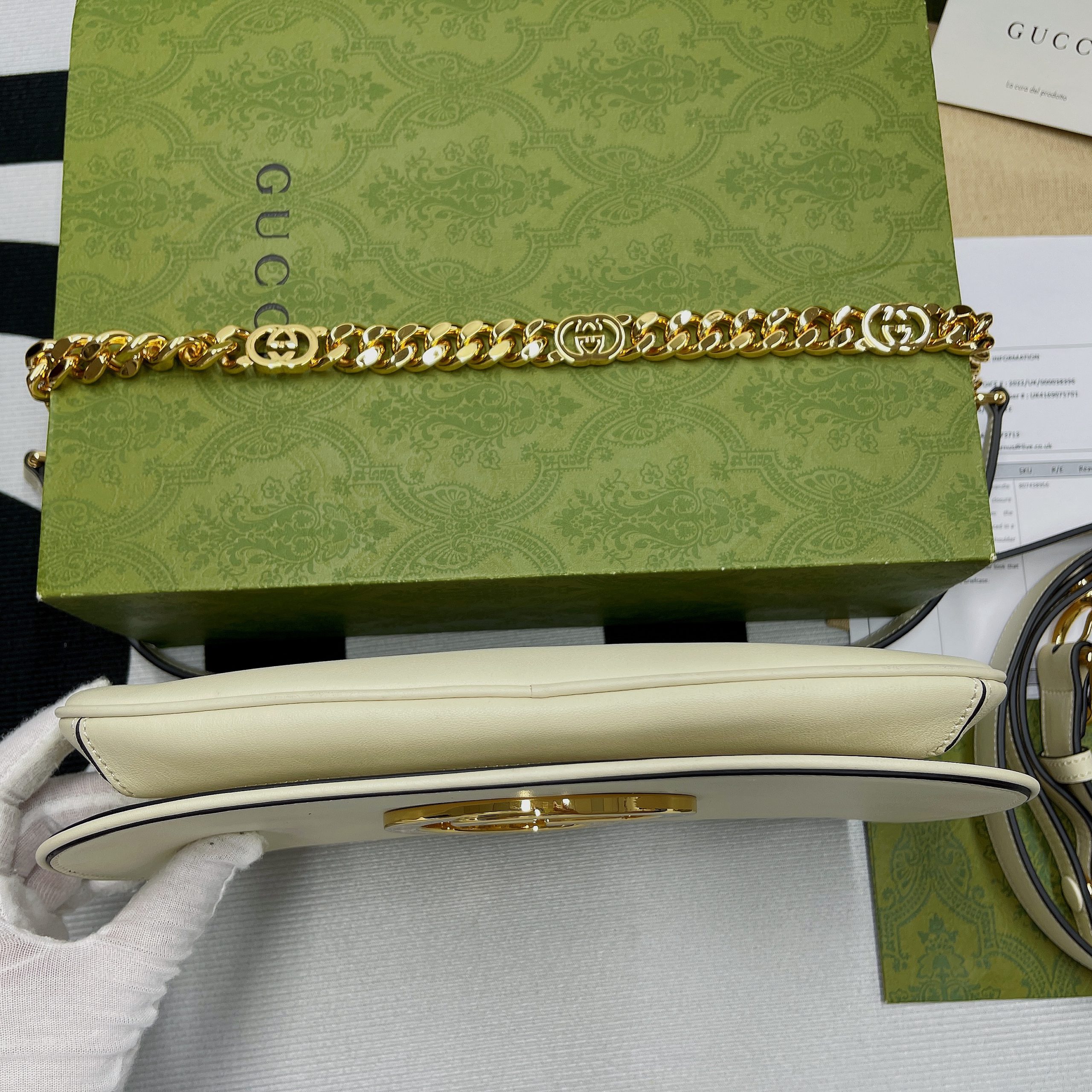 1:1 Replica Gucci Blondie Shoulder Bag White For Women, Women's Bags 11in/28cm GG 699268 UXX0G 9022 - Image 2