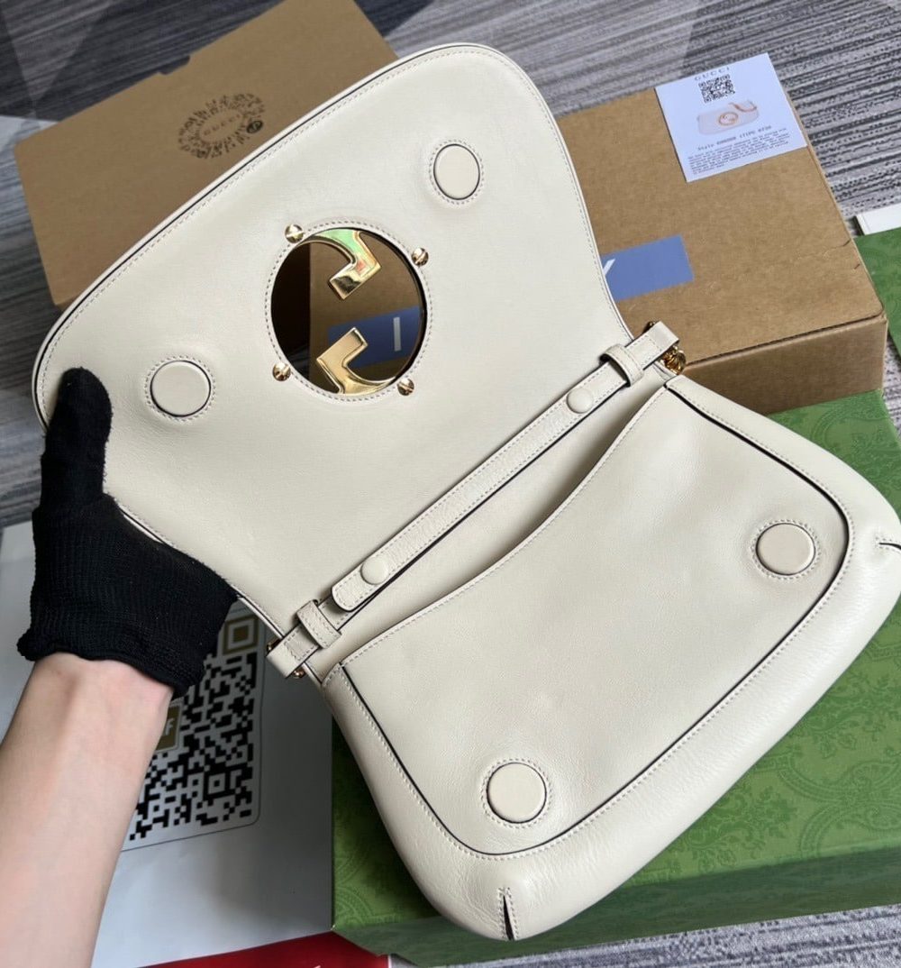 1:1 Replica Gucci Blondie Shoulder Bag White For Women, Women's Bags 11in/28cm GG 699268 UXX0G 9022