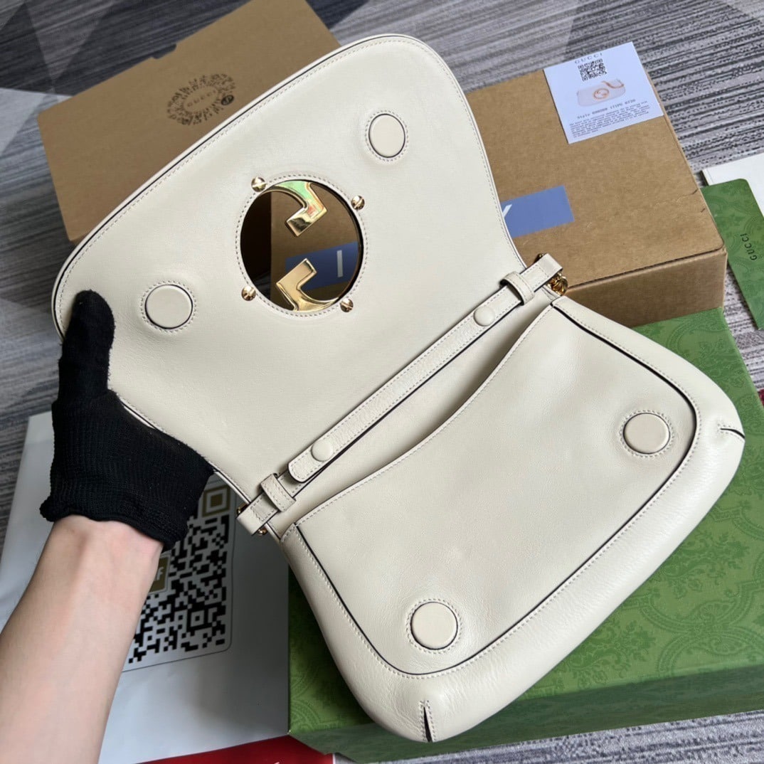 1:1 Replica Gucci Blondie Shoulder Bag White For Women, Women's Bags 11in/28cm GG 699268 UXX0G 9022 - Image 12