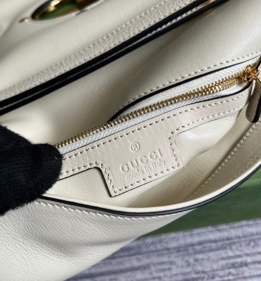 1:1 Replica Gucci Blondie Shoulder Bag White For Women, Women's Bags 11in/28cm GG 699268 UXX0G 9022