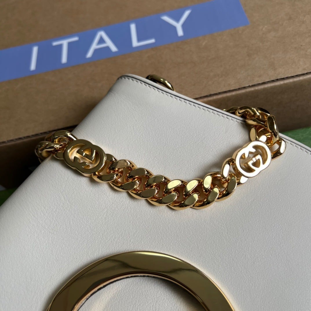 1:1 Replica Gucci Blondie Shoulder Bag White For Women, Women's Bags 11in/28cm GG 699268 UXX0G 9022 - Image 7