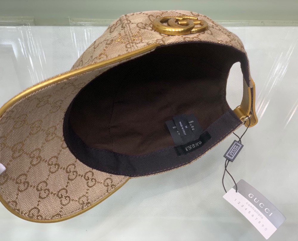Gucci Canvas Baseball Hat Beige GG Hat