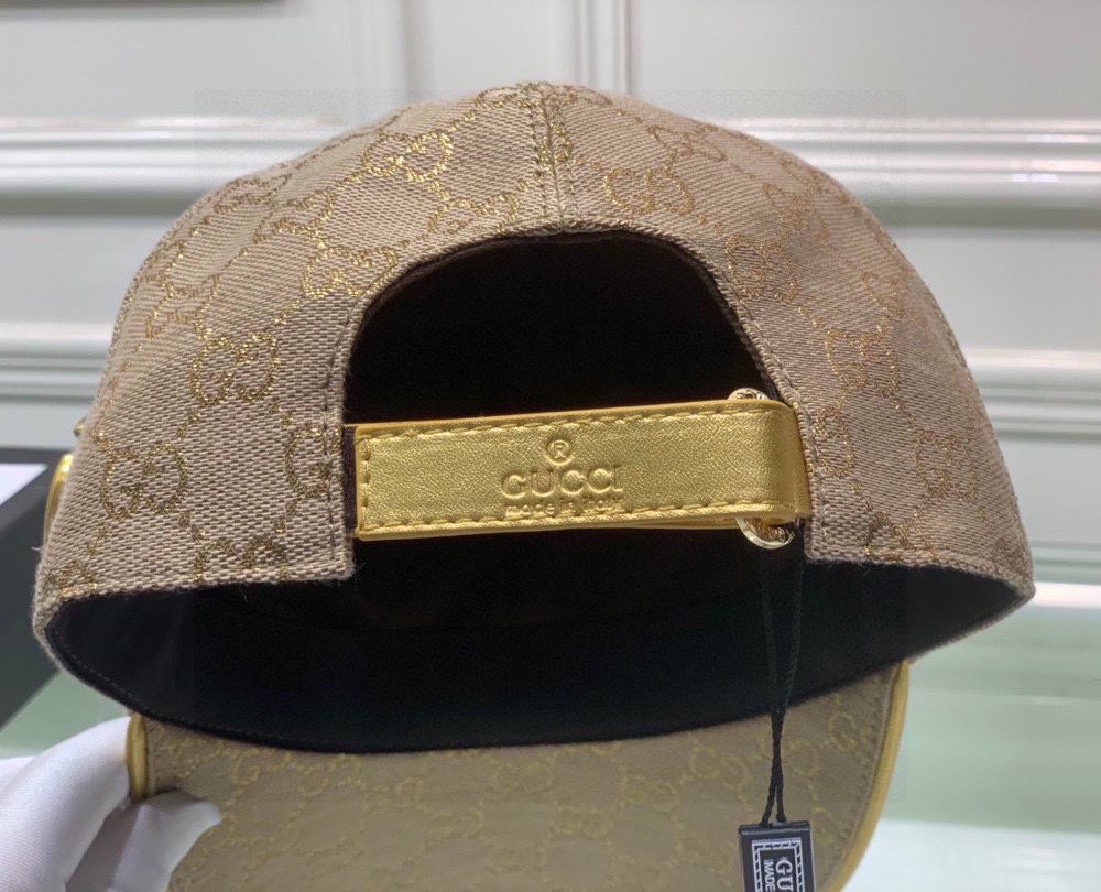 Gucci Canvas Baseball Hat Beige GG Hat