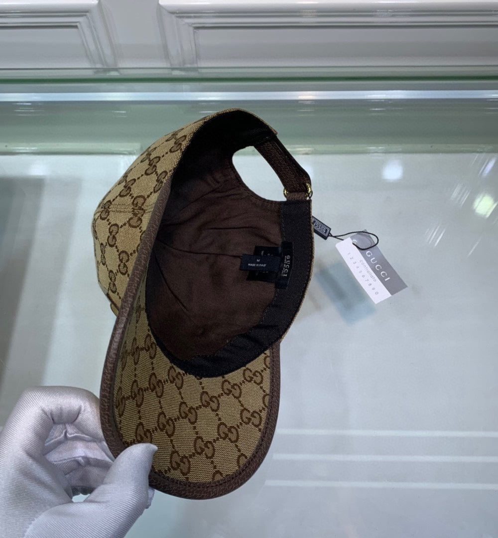 Gucci Canvas Baseball Hat Brown GG Hat