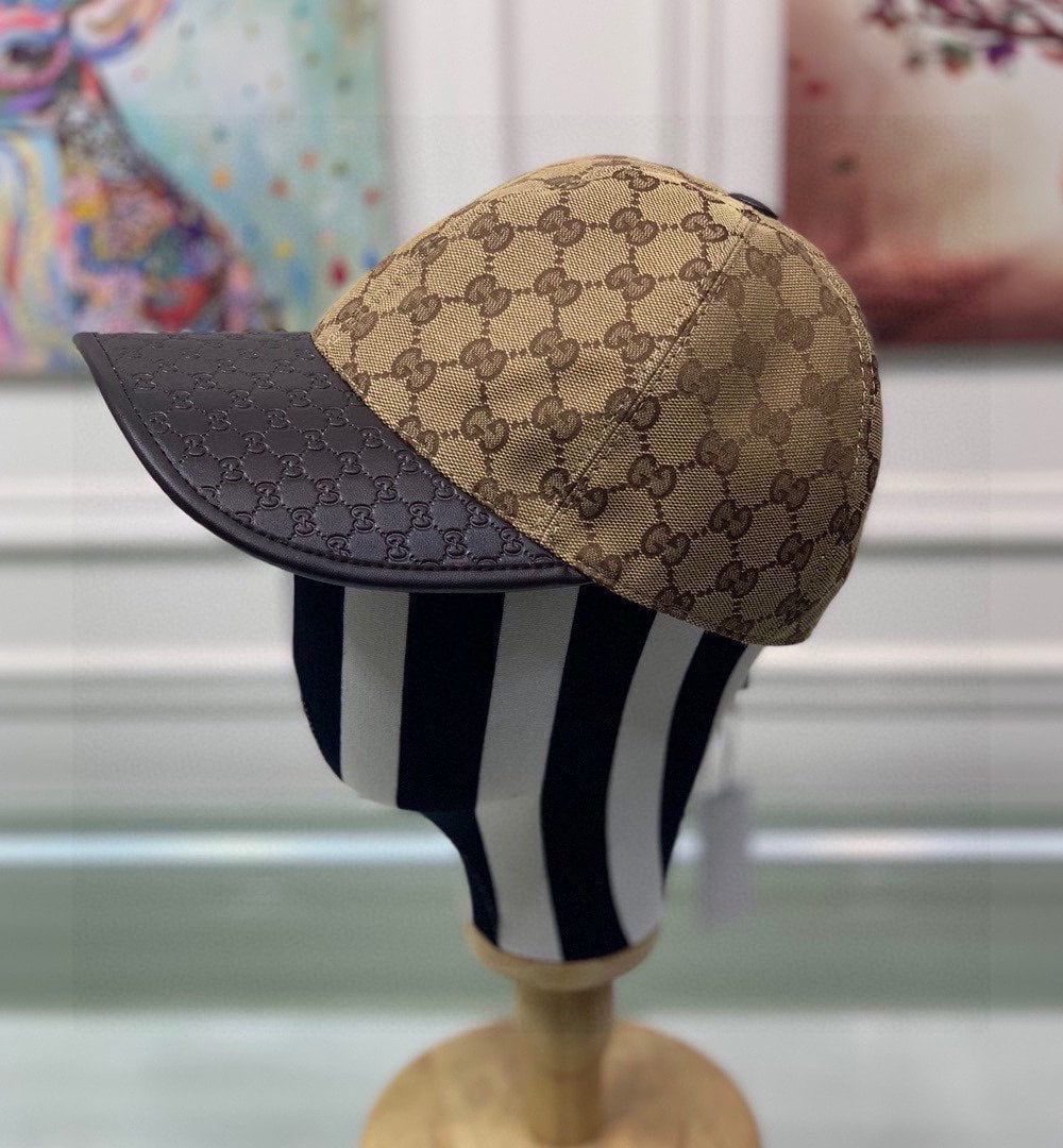 Gucci Canvas Baseball Hat Brown GG Hat