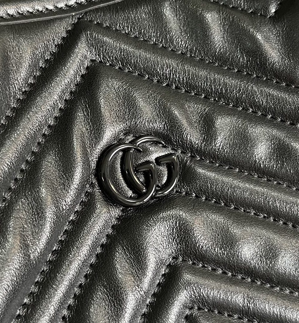 1:1 Replica Gucci Casual Style Logo Totes Cream/Black For Women 38.5cm / 15.1in 739684 DAAAH 2754