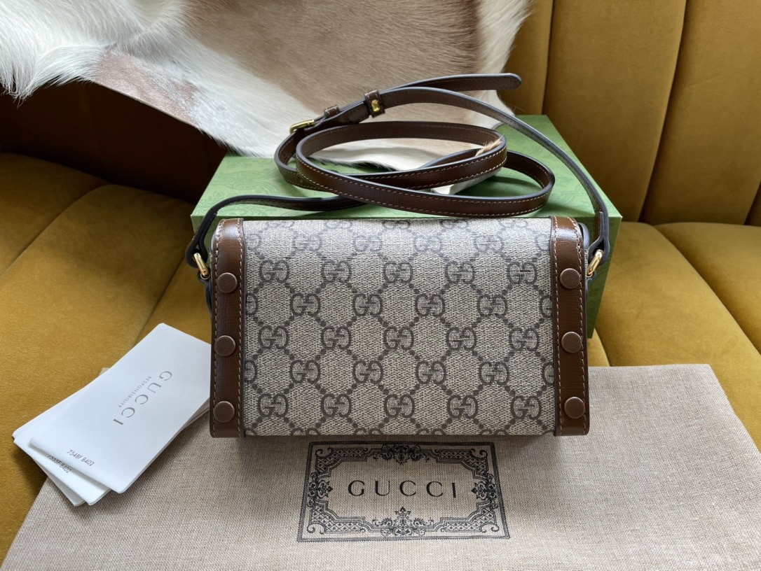 1:1 Replica Gucci Children's Horsebit 1955 Mini Bag Beige For Women, Women's Bags 7in/18cm GG 699296 92TCG 8563 - Image 2