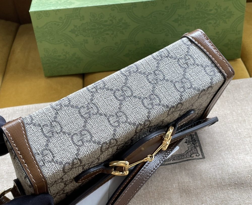 1:1 Replica Gucci Children's Horsebit 1955 Mini Bag Beige For Women, Women's Bags 7in/18cm GG‎ ‎699296 92TCG 8563