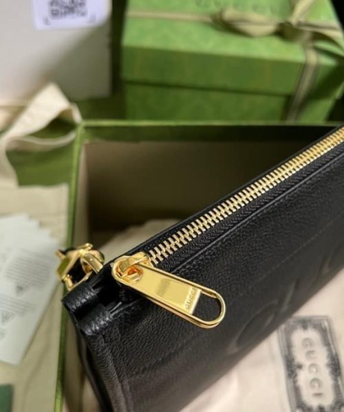 1:1 Replica Gucci Clutch With Gucci Logo Black For Men 12in/31cm  GG