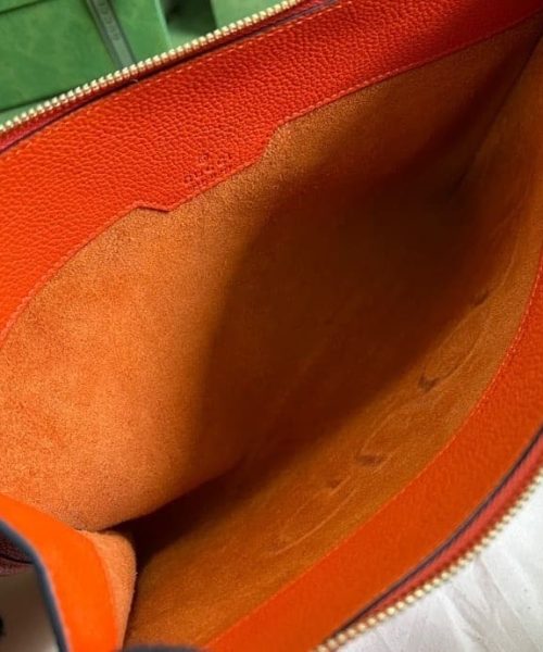 1:1 Replica Gucci Clutch With Gucci Logo Orange For Men 12in/31cm  GG