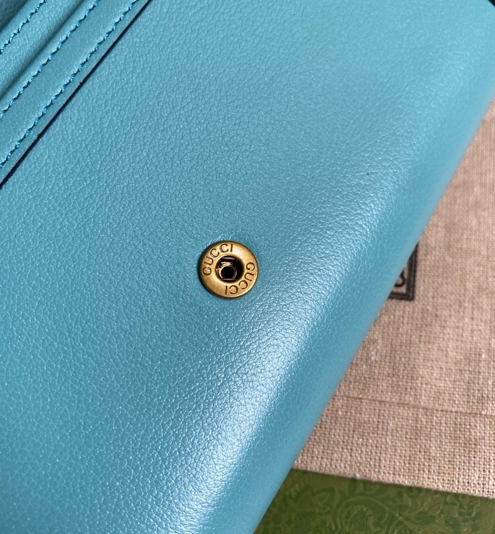 1:1 Replica Gucci Diana Chain Wallet With Bamboo Blue For Women, Women's Bags 7.4in/19cm GG