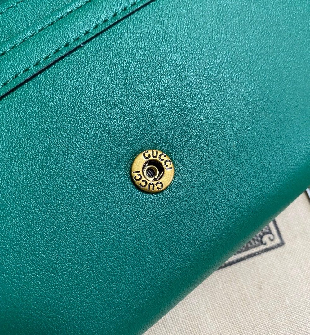 1:1 Replica Gucci Diana Chain Wallet With Bamboo Green For Women, Women's Bags 7.4in/19cm GG