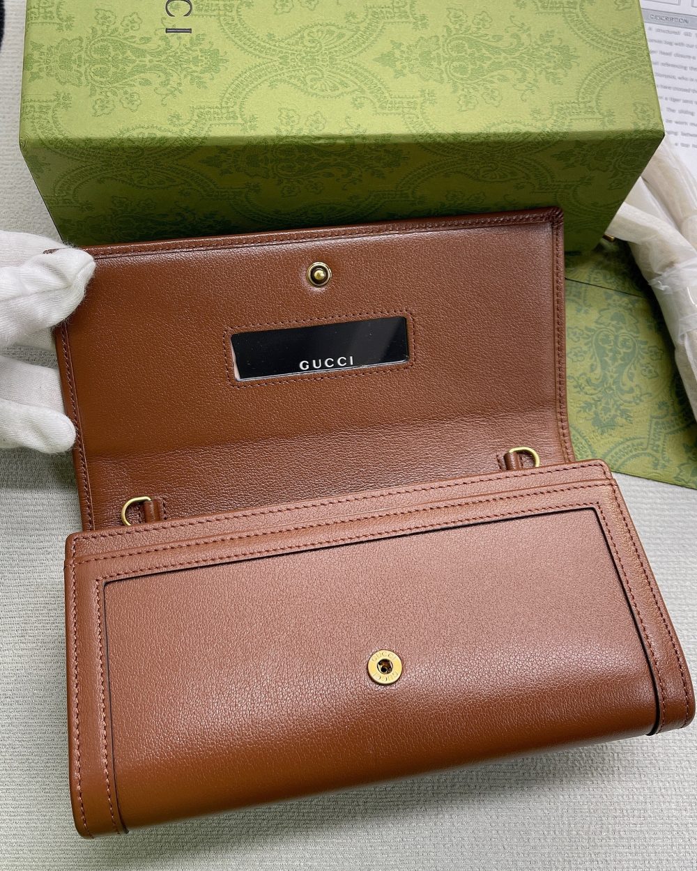 1:1 Replica Gucci Diana Chain Wallet With Bamboo Red For Women, Women's Bags 7.4in/19cm GG