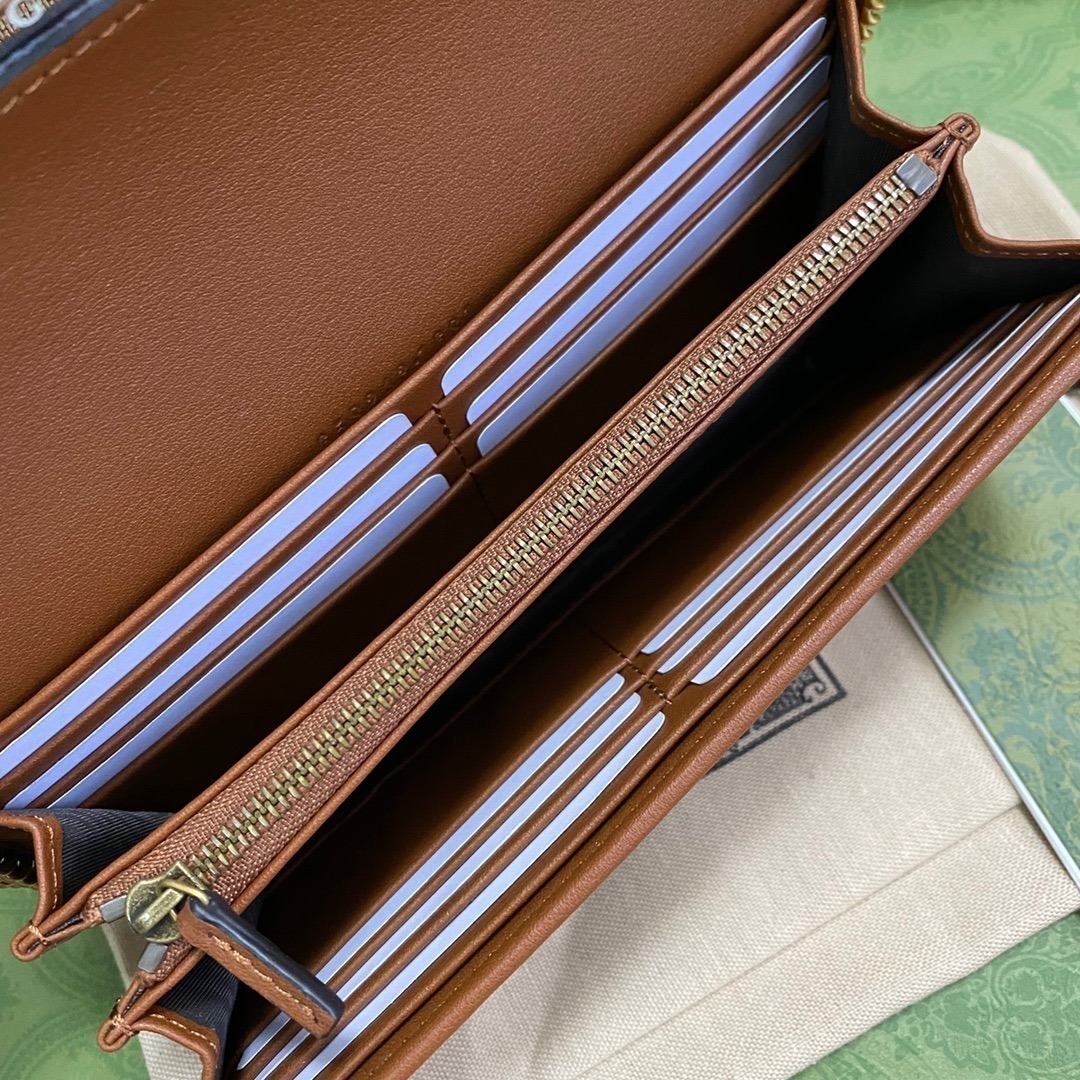 1:1 Replica Gucci Diana Chain Wallet With Bamboo Red For Women, Women's Bags 7.4in/19cm GG - Image 10