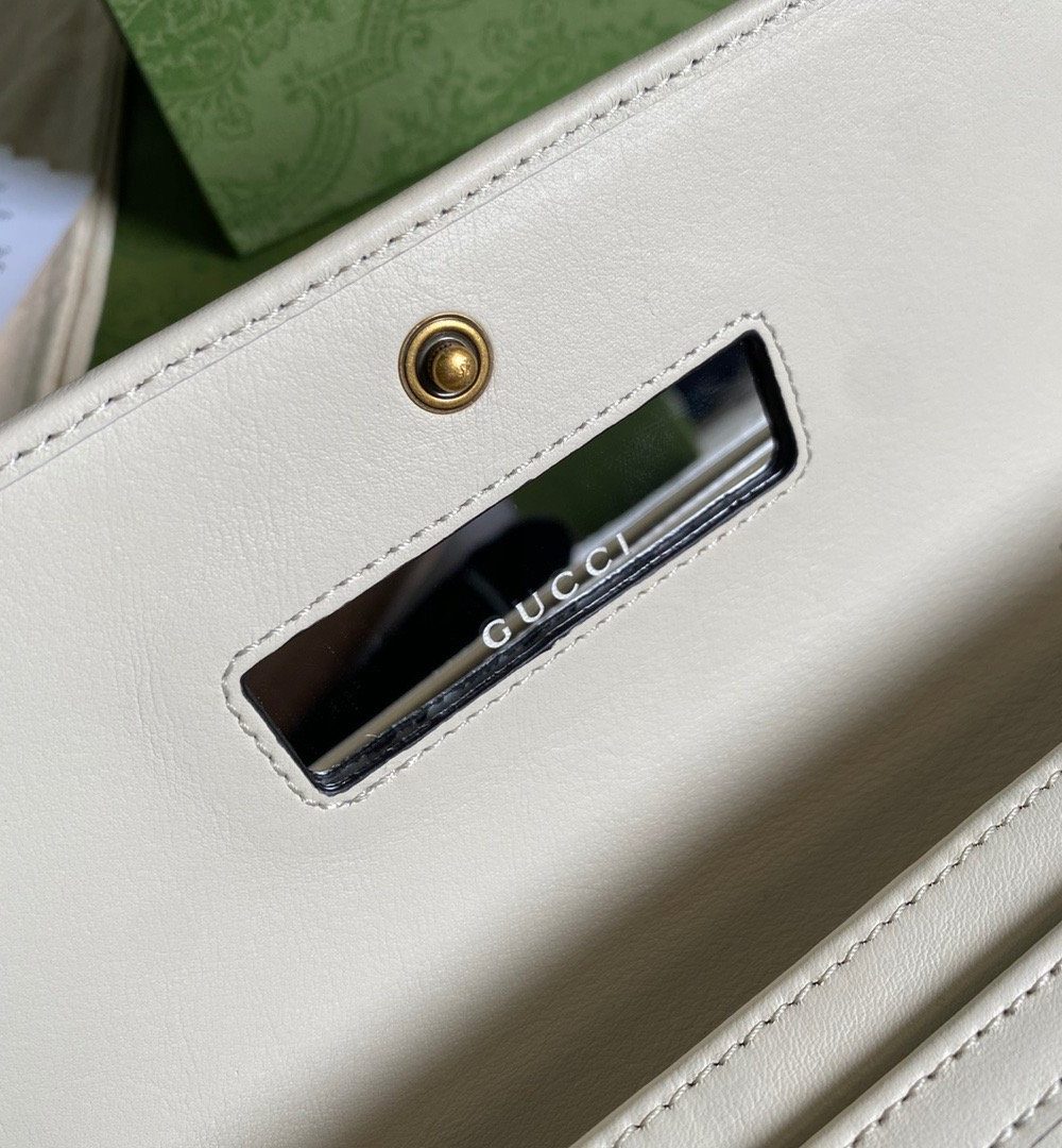 1:1 Replica Gucci Diana Chain Wallet With Bamboo White For Women, Women's Bags 7.4in/19cm GG 658243 17Q0T 9022