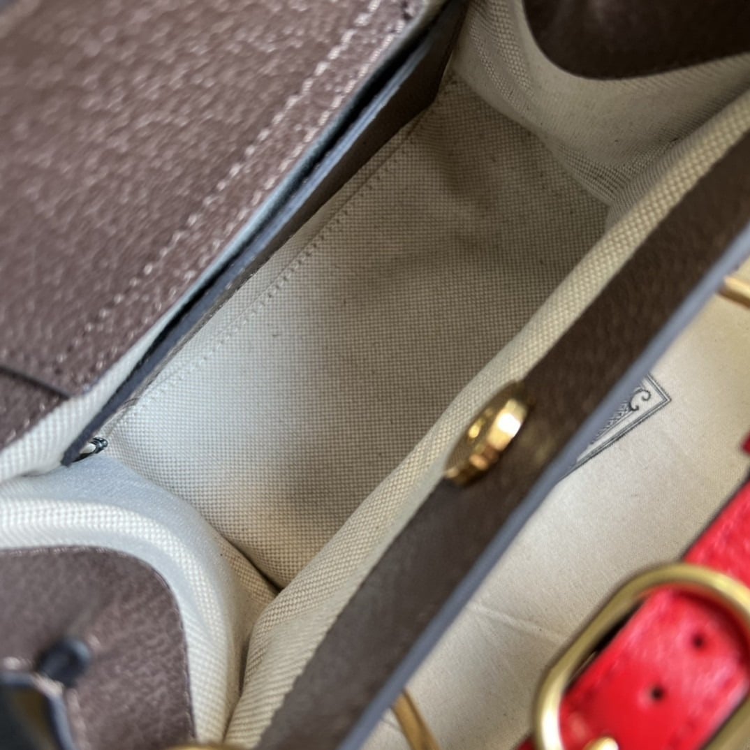1:1 Replica Gucci Diana Jumbo GG Mini Tote Bag Camel And Ebony Jumbo GG Canvas Brown For Women 7.9in/20cm 655661 UKMFT 2672 - Image 5