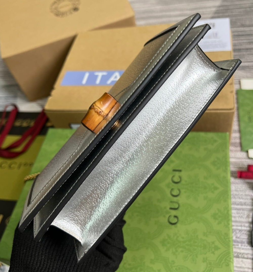 1:1 Replica Gucci Diana Mini Bag With Bamboo Black For Women, Women's Bags 7.5in/19cm GG 696817 DJ20T 1000