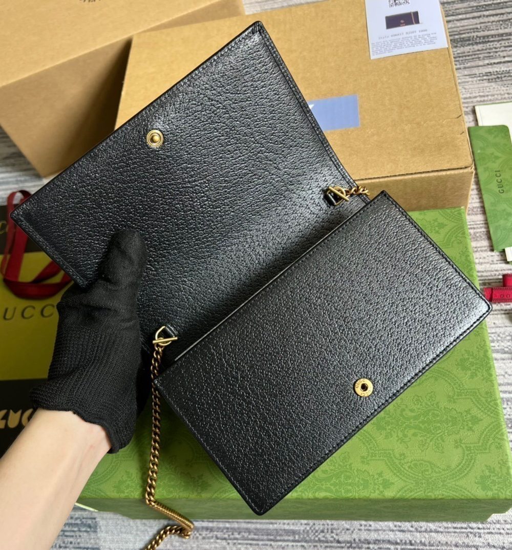 1:1 Replica Gucci Diana Mini Bag With Bamboo Black For Women, Women's Bags 7.5in/19cm GG 696817 DJ20T 1000