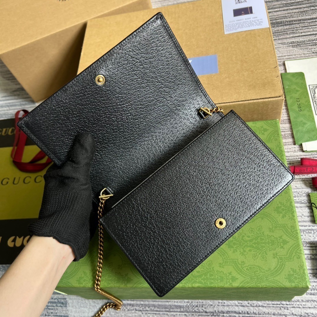 1:1 Replica Gucci Diana Mini Bag With Bamboo Black For Women, Women's Bags 7.5in/19cm GG 696817 DJ20T 1000 - Image 11