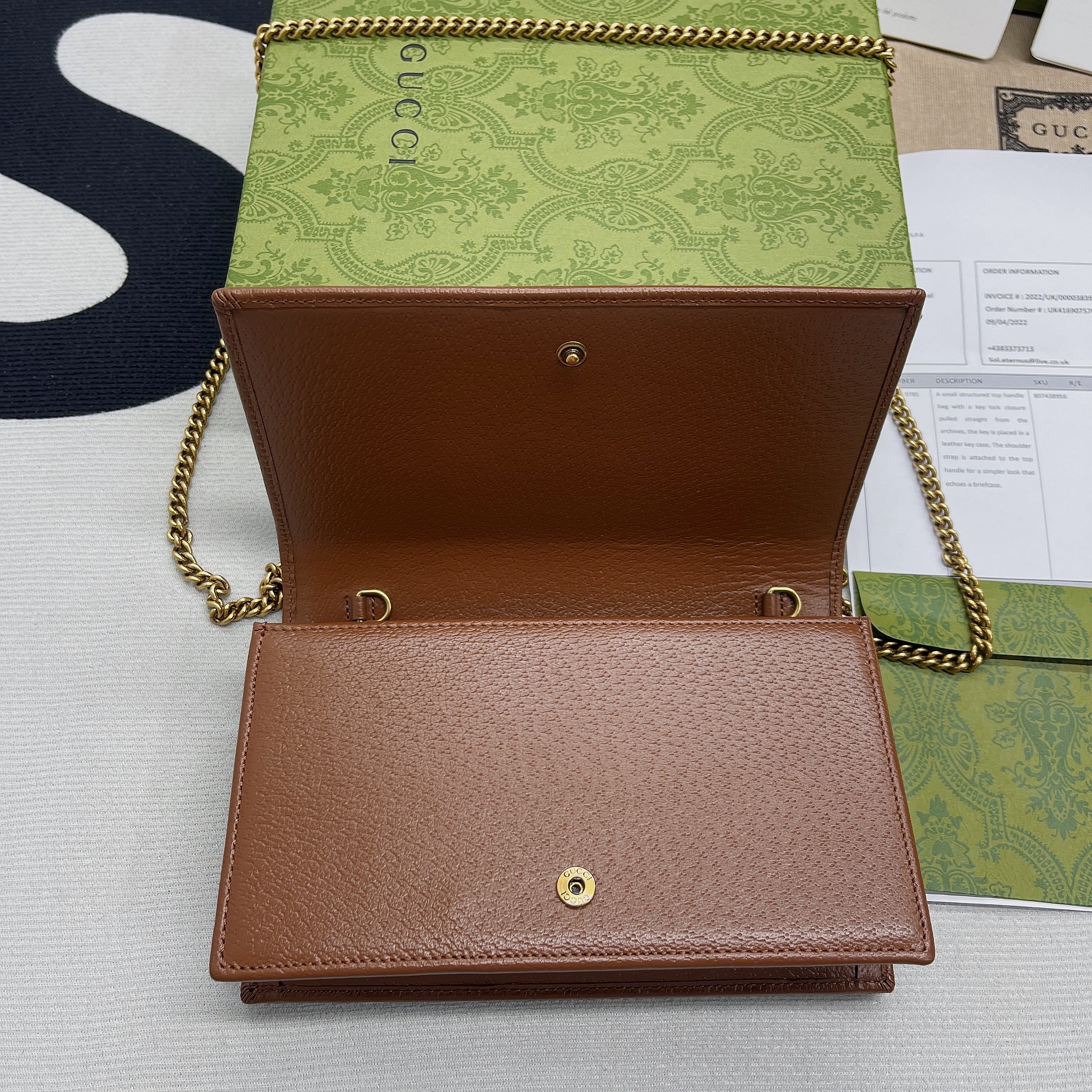 1:1 Replica Gucci Diana Mini Bag With Bamboo Brown For Women, Women's Bags 7.5in/19cm GG - Image 3