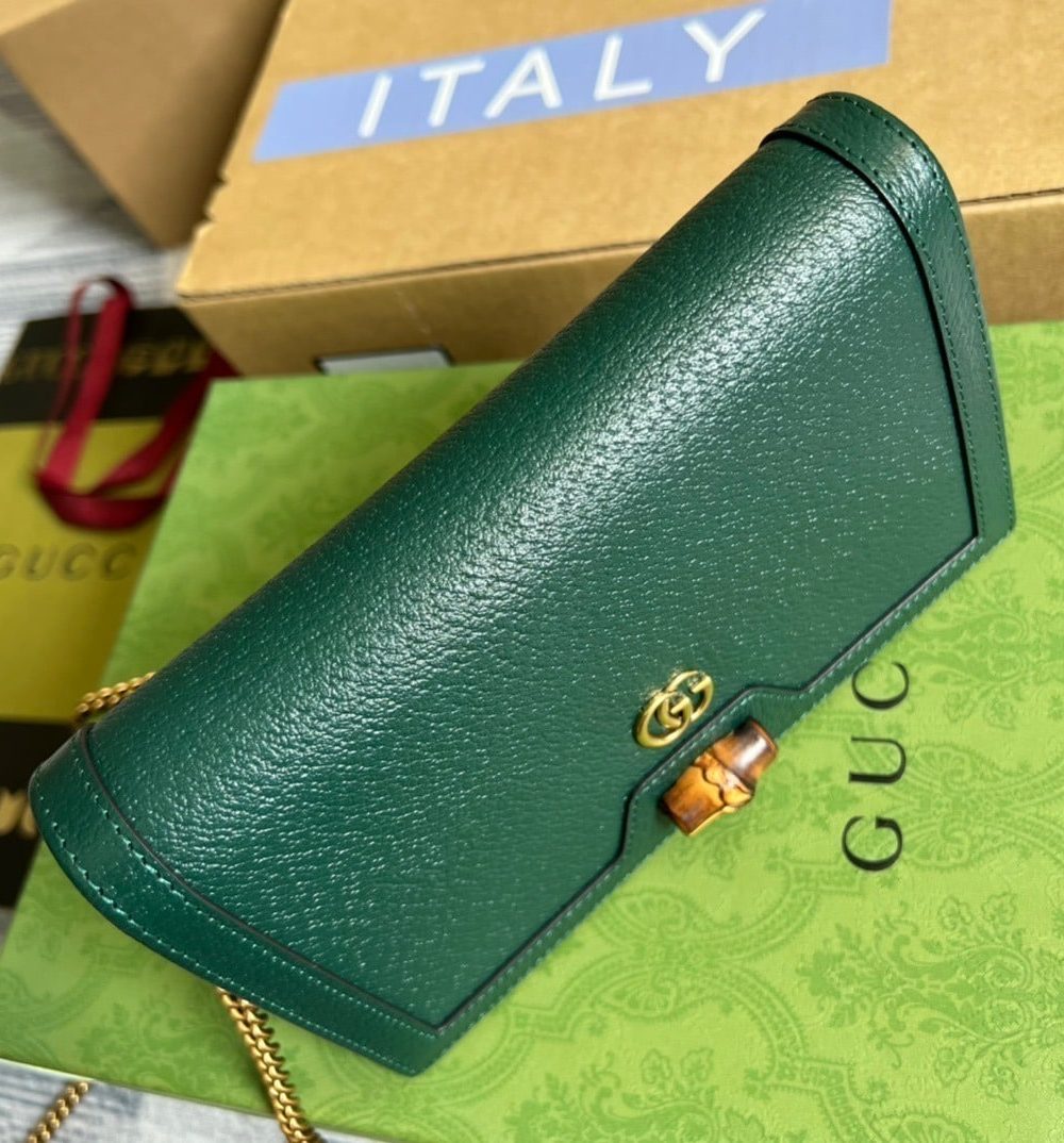 1:1 Replica Gucci Diana Mini Bag With Bamboo Green For Women, Women's Bags 7.5in/19cm GG ‎696817 DJ20T 3120