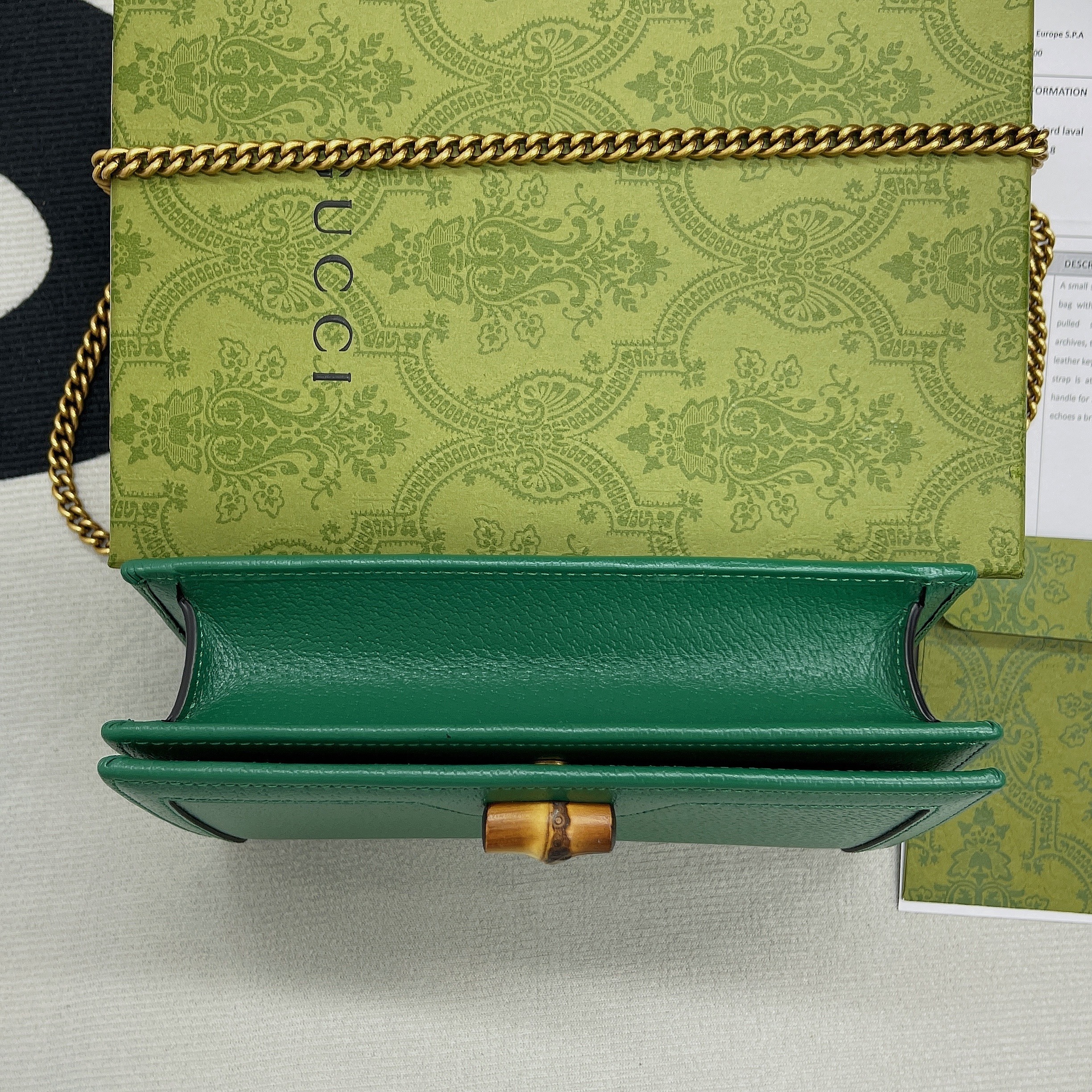 1:1 Replica Gucci Diana Mini Bag With Bamboo Green For Women, Women's Bags 7.5in/19cm GG 696817 DJ20T 3120 - Image 9
