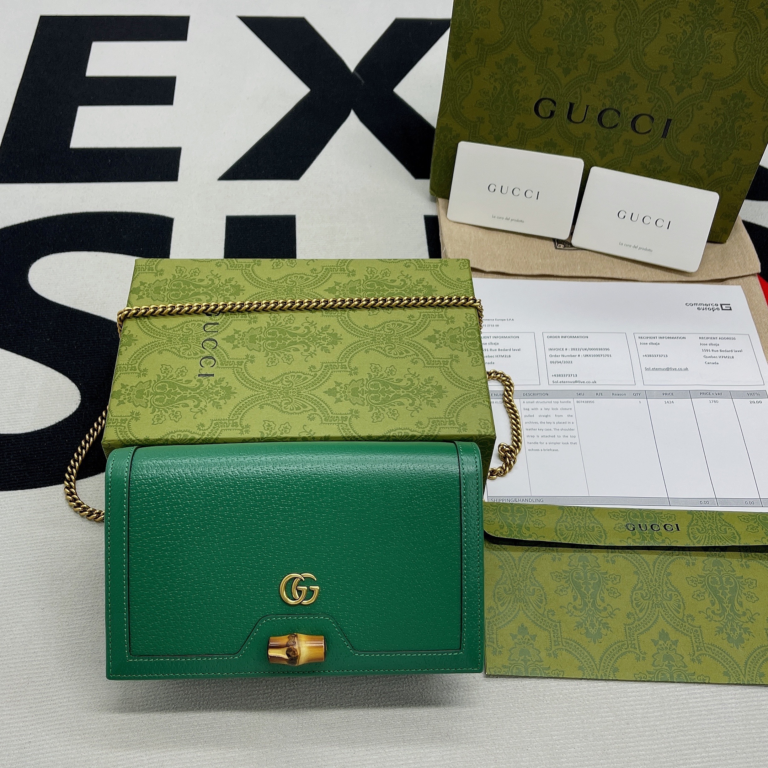 1:1 Replica Gucci Diana Mini Bag With Bamboo Green For Women, Women's Bags 7.5in/19cm GG 696817 DJ20T 3120 - Image 13