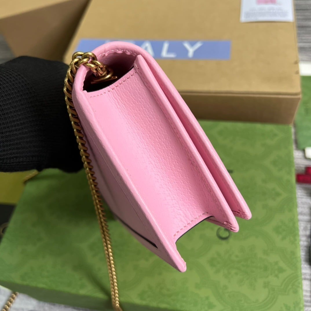 1:1 Replica Gucci Diana Mini Bag With Bamboo Pink For Women, Women's Bags 7.5in/19cm GG 696817 DJ20T 5815 - Image 4