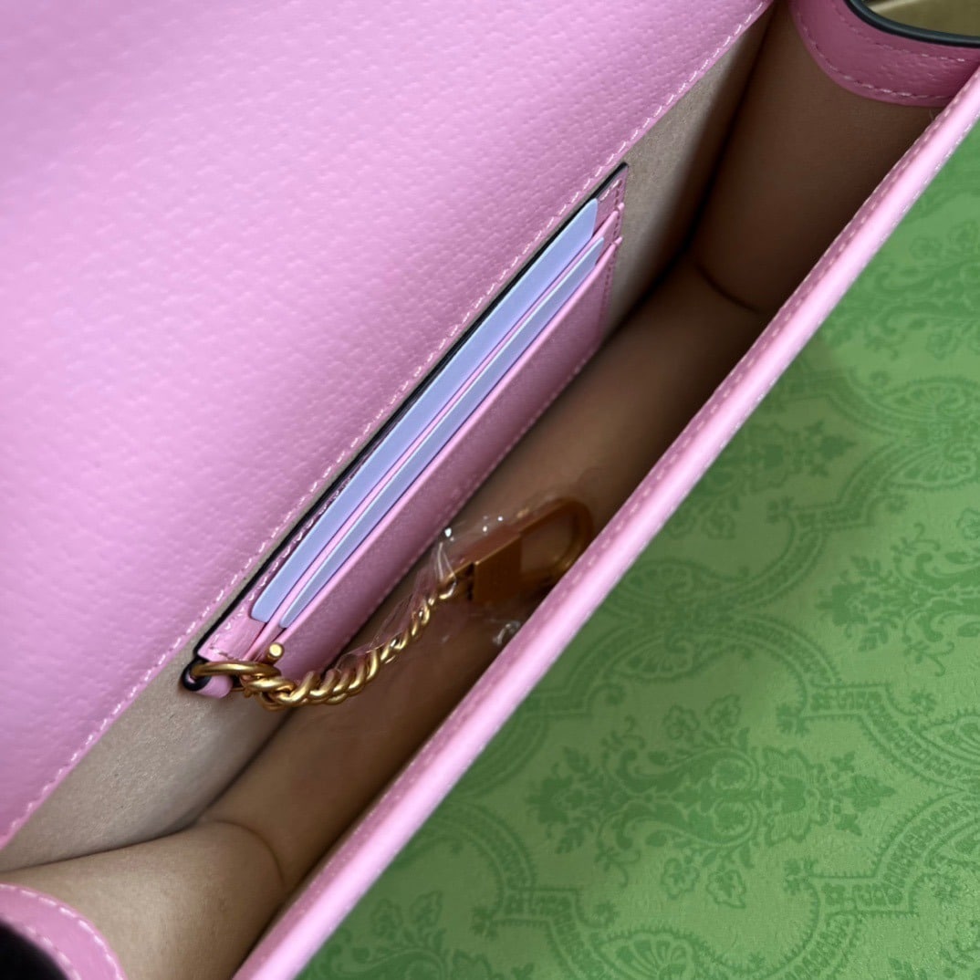 1:1 Replica Gucci Diana Mini Bag With Bamboo Pink For Women, Women's Bags 7.5in/19cm GG 696817 DJ20T 5815 - Image 6
