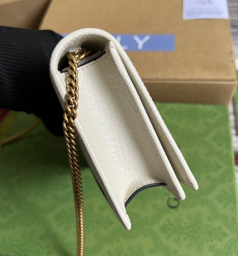1:1 Replica Gucci Diana Mini Bag With Bamboo White For Women, Women's Bags 7.5in/19cm GG