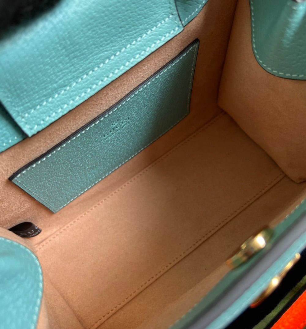 1:1 Replica Gucci Diana Mini Tote Bag Light Blue For Women, Women's Bags 7.9in/20cm GG ‎702732 U3ZDT 4377