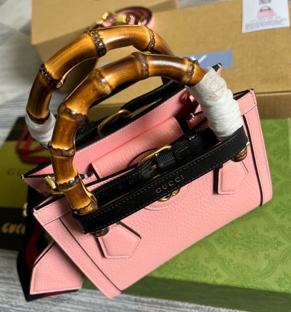 1:1 Replica Gucci Diana Mini Tote Bag Pink For Women, Women's Bags 7.9in/20cm GG ‎702732 U3ZDT 5479