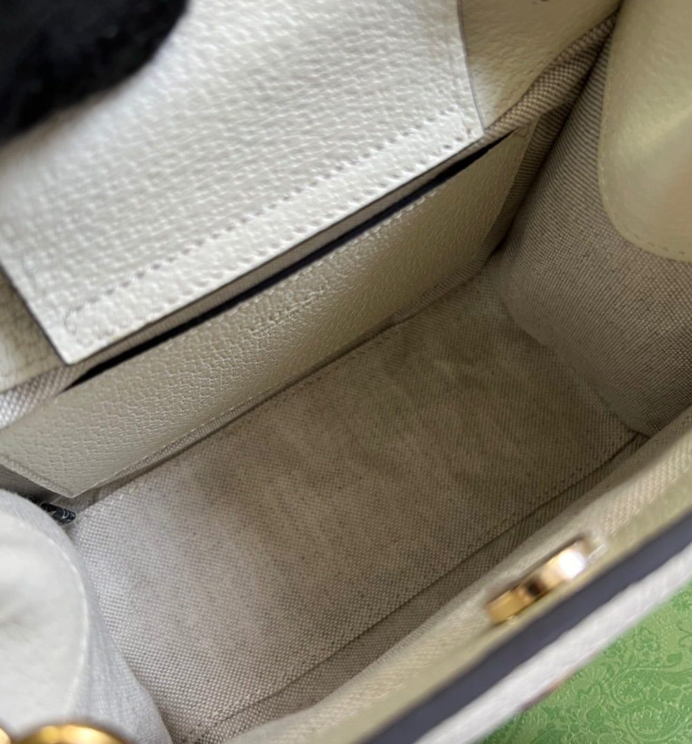 1:1 Replica Gucci Diana Mini Tote Bag White For Women, Women's Bags 7.9in/20cm GG