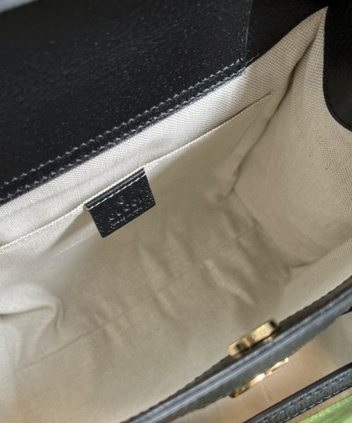 1:1 Replica Gucci Diana Small Tote Bag Black For Women 10.6in/27cm GG 660195 17QDT 3177