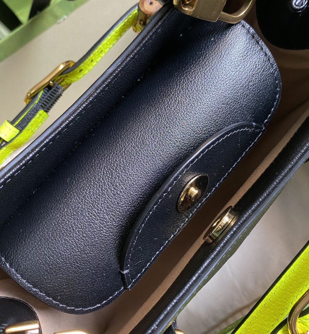 1:1 Replica Gucci Diana Small Tote Bag Black For Women 11in/27cm GG 702721 U3ZDT 1260