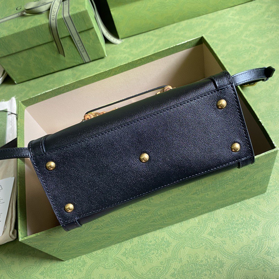 1:1 Replica Gucci Diana Small Tote Bag Black For Women 8in/20cm GG 702732 U3ZDT 1260 - Image 3