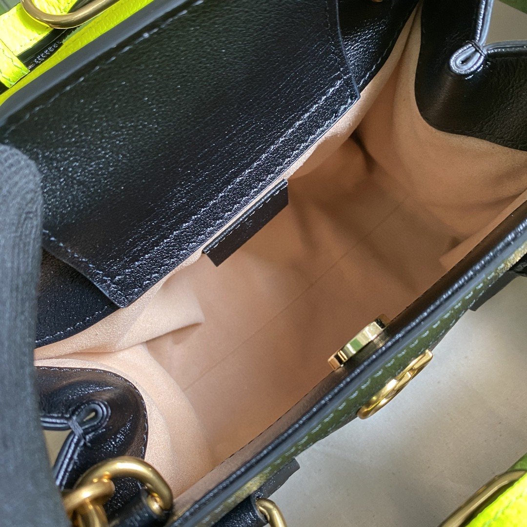 1:1 Replica Gucci Diana Small Tote Bag Black For Women 8in/20cm GG 702732 U3ZDT 1260 - Image 4