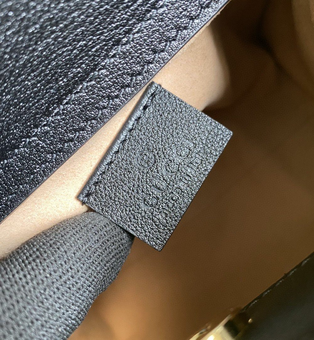 1:1 Replica Gucci Diana Small Tote Bag Black For Women 8in/20cm GG ‎702732 U3ZDT 1260