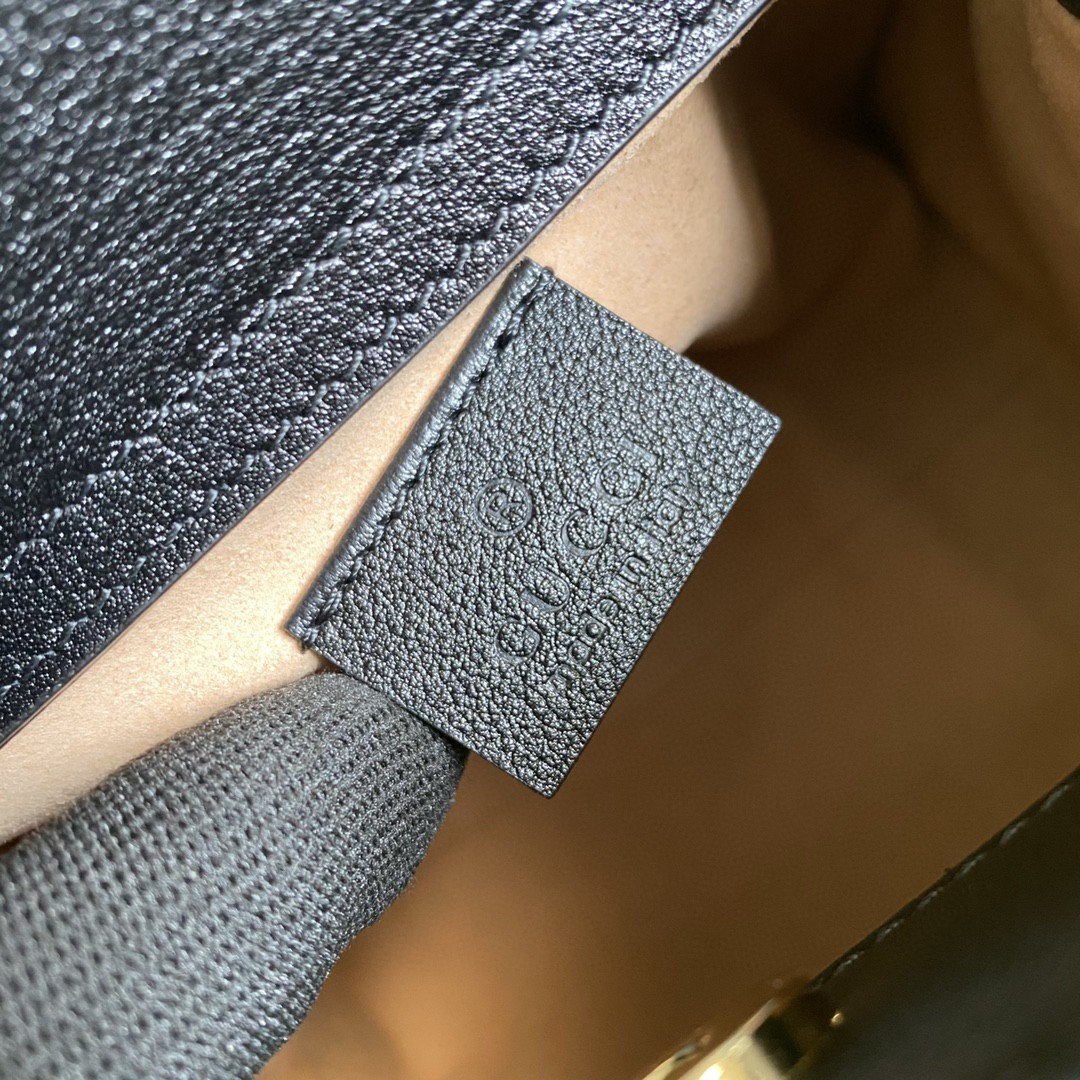 1:1 Replica Gucci Diana Small Tote Bag Black For Women 8in/20cm GG 702732 U3ZDT 1260 - Image 6