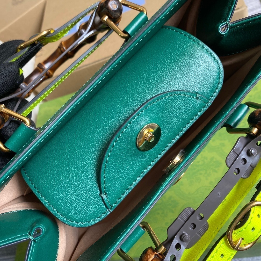 1:1 Replica Gucci Diana Small Tote Bag Green For Women, Women's Bags 11in/27cm GG - Image 11