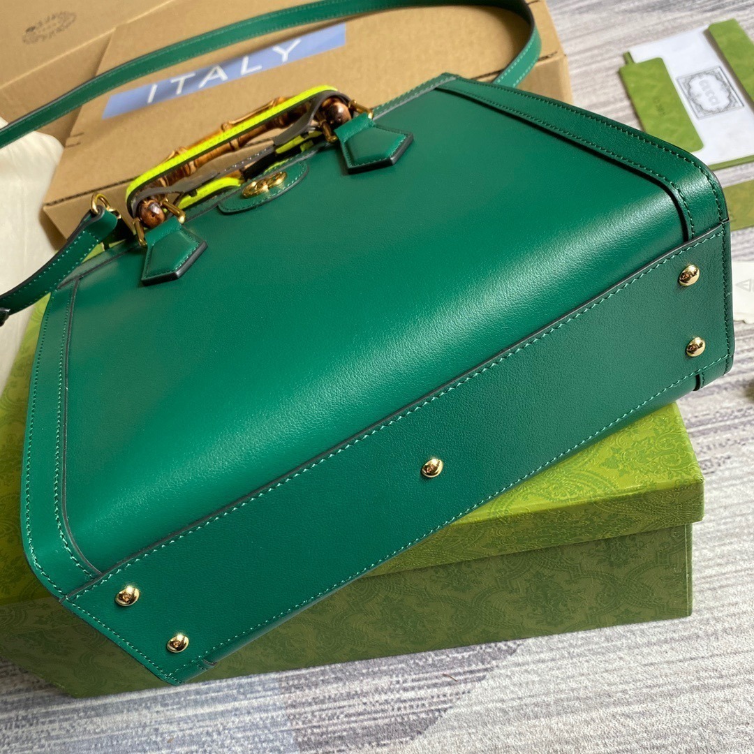 1:1 Replica Gucci Diana Small Tote Bag Green For Women, Women's Bags 11in/27cm GG - Image 5