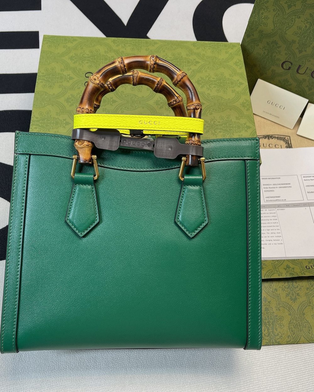 1:1 Replica Gucci Diana Small Tote Bag Green For Women, Women's Bags 11in/27cm GG ‎