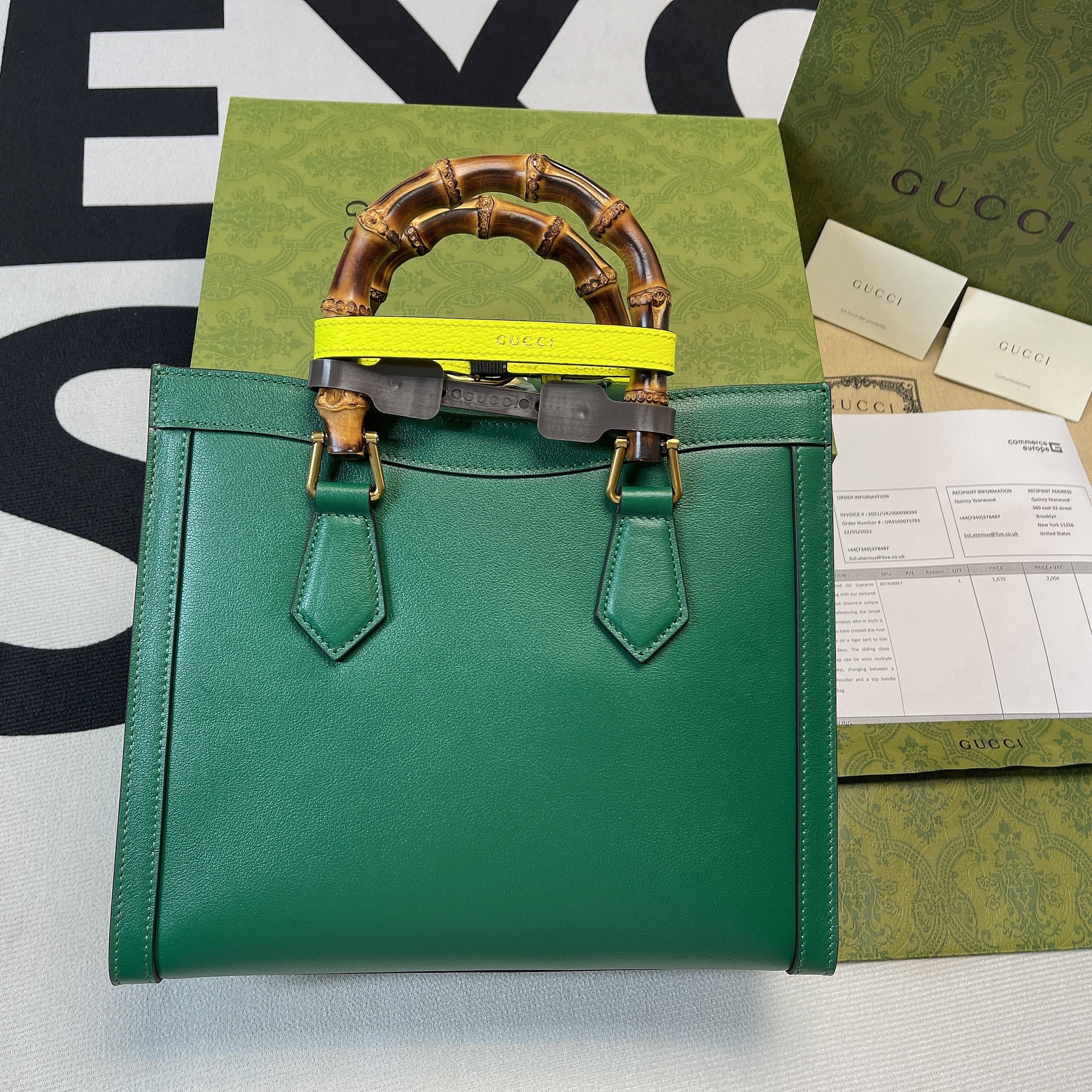 1:1 Replica Gucci Diana Small Tote Bag Green For Women, Women's Bags 11in/27cm GG - Image 13
