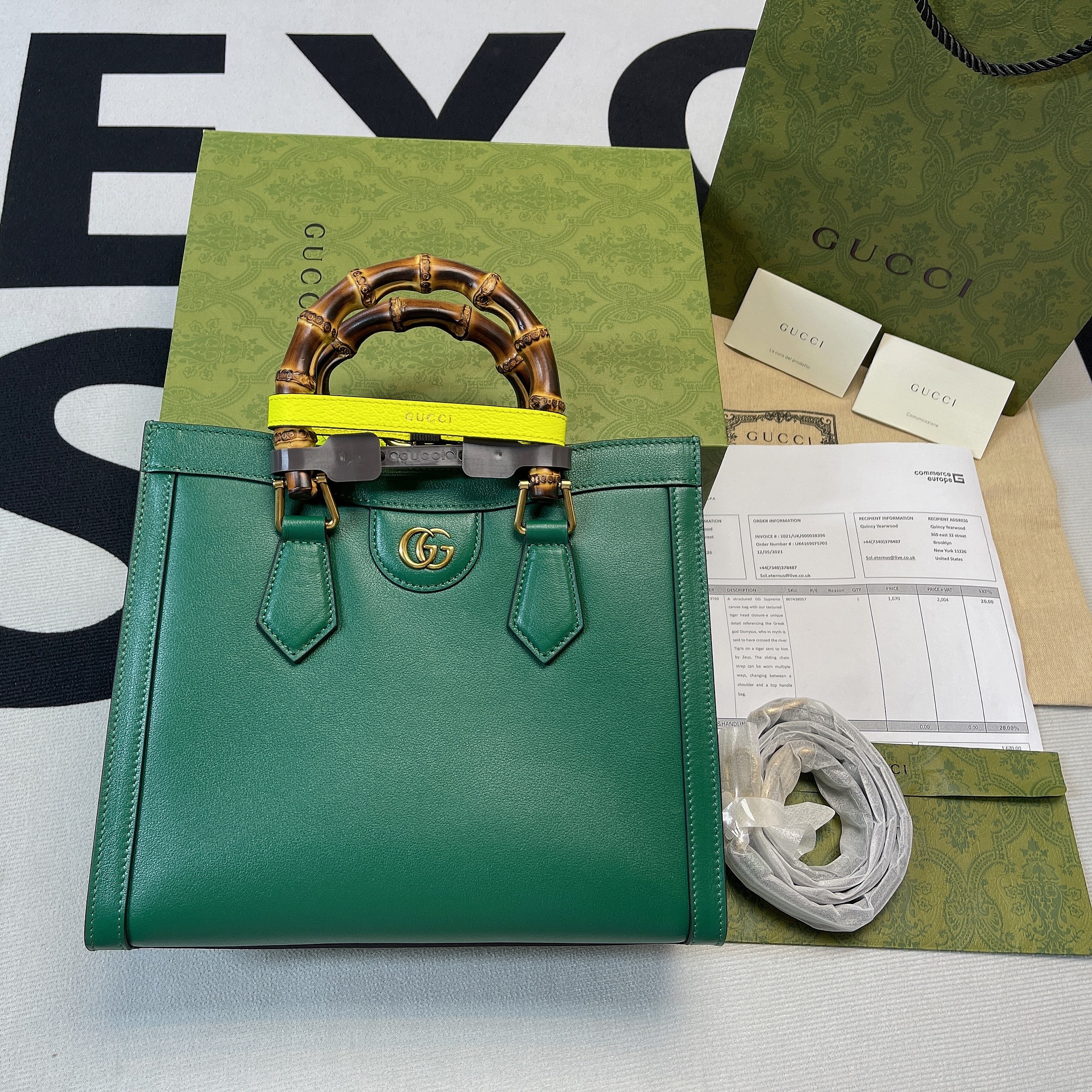 1:1 Replica Gucci Diana Small Tote Bag Green For Women, Women's Bags 11in/27cm GG - Image 10
