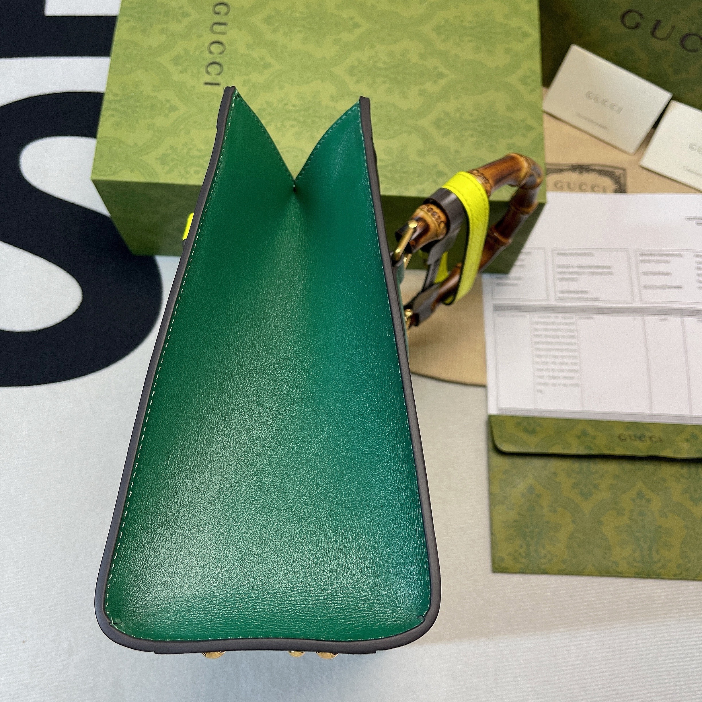 1:1 Replica Gucci Diana Small Tote Bag Green For Women, Women's Bags 11in/27cm GG - Image 6