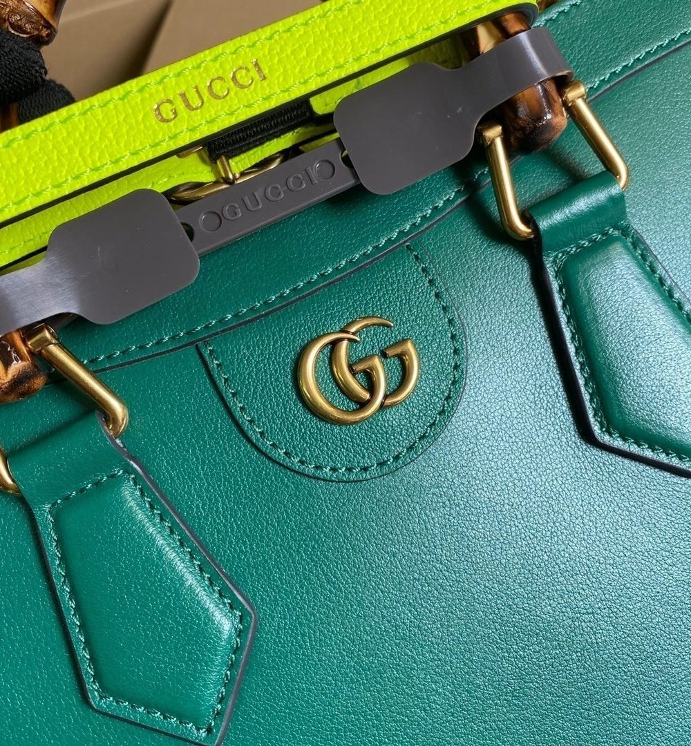 1:1 Replica Gucci Diana Small Tote Bag Green For Women, Women's Bags 11in/27cm GG ‎