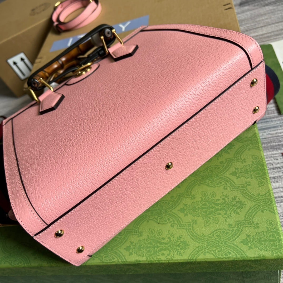 1:1 Replica Gucci Diana Small Tote Bag Pink For Women, Women's Bags 11in/27cm GG - Image 9