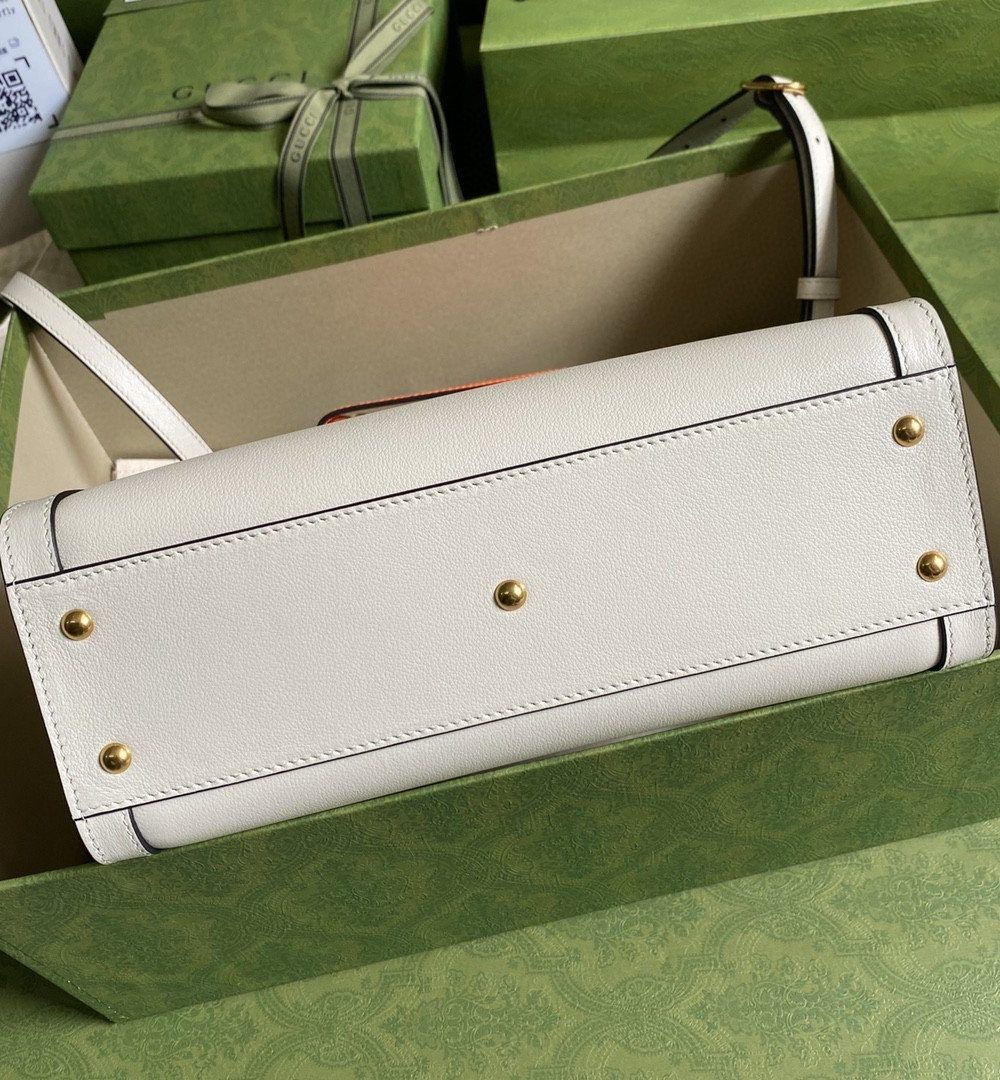 1:1 Replica Gucci Diana Small Tote Bag White For Women 11in/27cm GG 702721 U3ZDT 9196