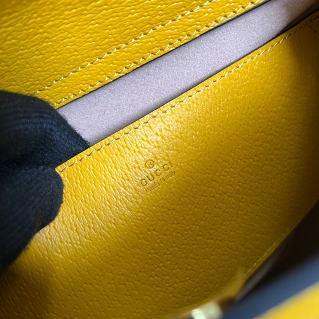 1:1 Replica Gucci Diana Small Tote Bag Yellow For Women, Women's Bags 11in/27cm GG - Image 4