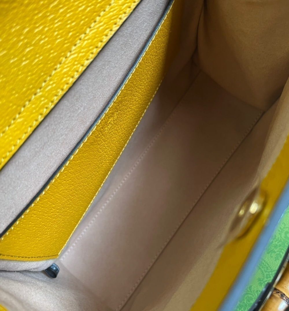 1:1 Replica Gucci Diana Small Tote Bag Yellow For Women, Women's Bags 11in/27cm GG ‎